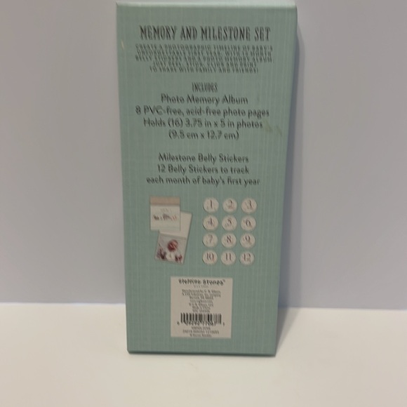 Baby Memory & Milestone Set Critters Photo Album & Belly Stickers NIB - Picture 4 of 5